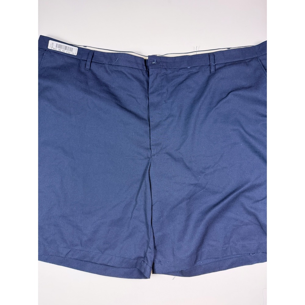 UniFirst Softwill Mens Navy Blue Work Shorts Size 58X Flat Front Twill Utility